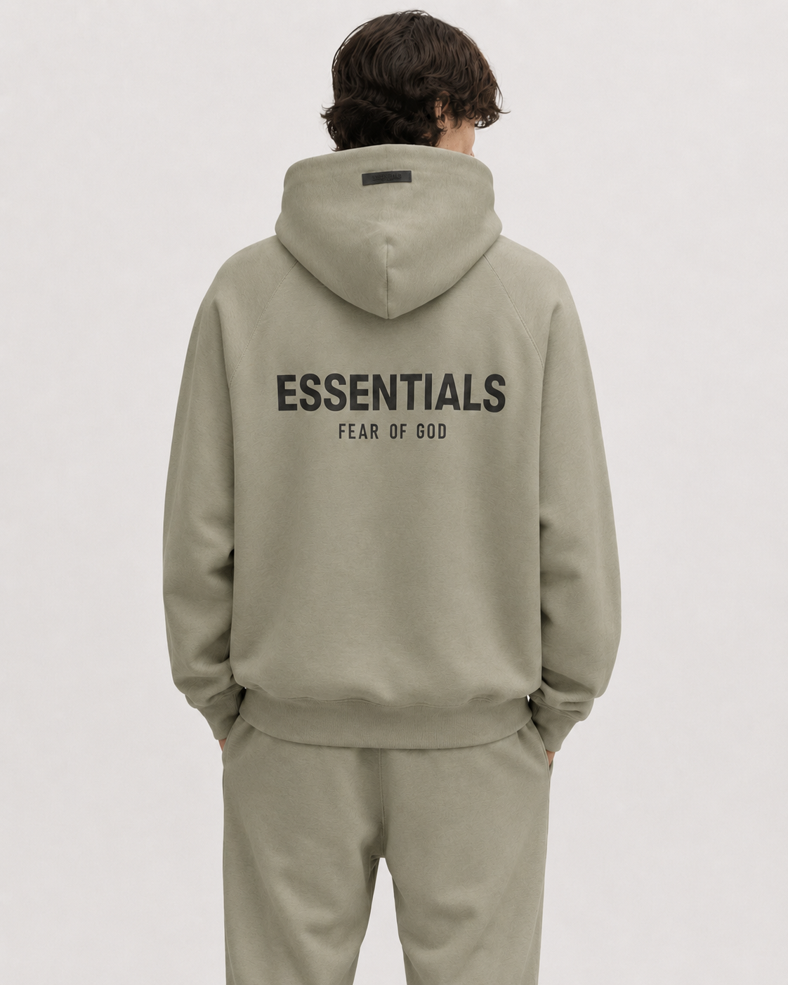AMBERELLE 21FW Back Logo Fleece Hoodie in black