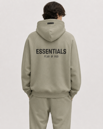 AMBERELLE 21FW Back Logo Fleece Hoodie in black