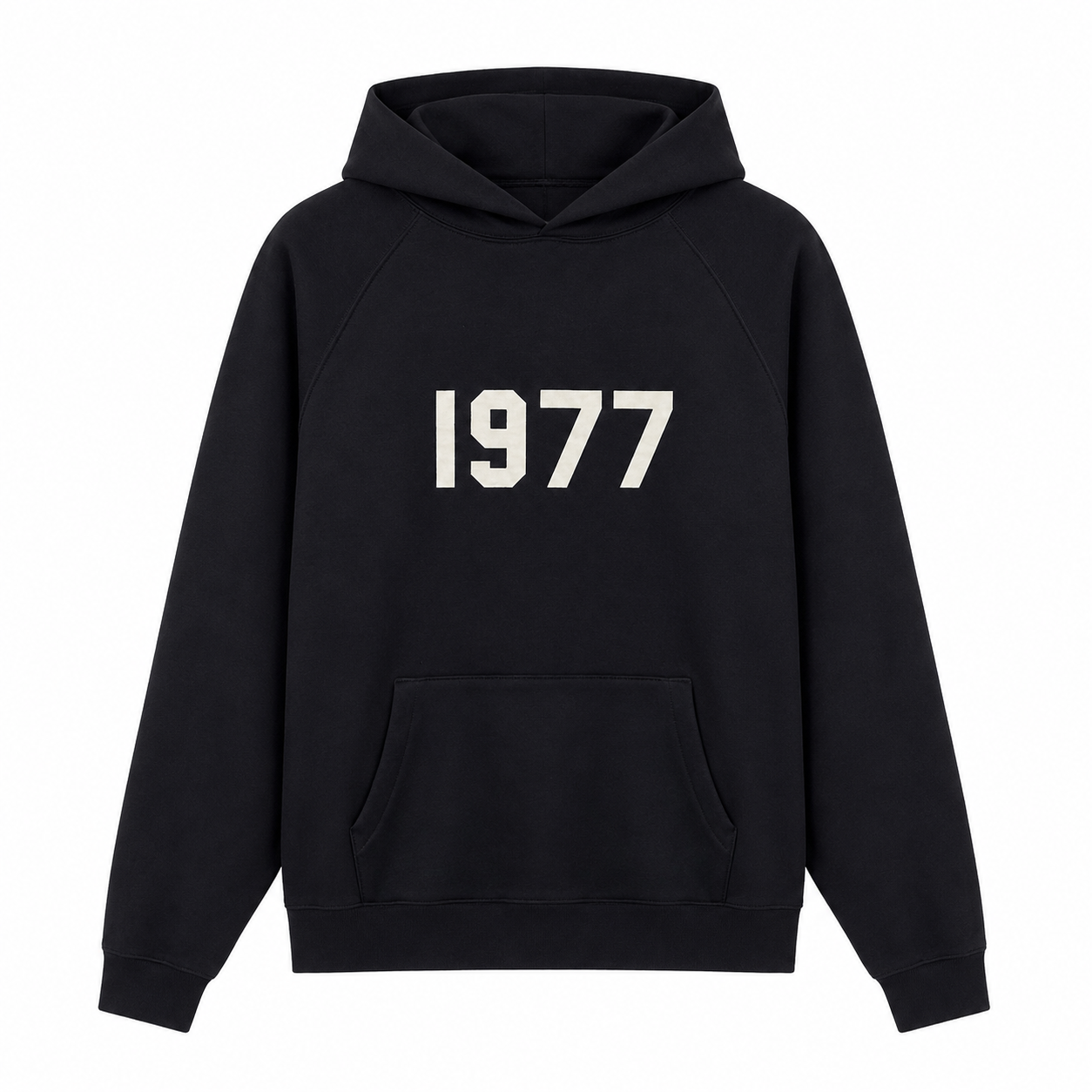 AMBERELLE 1977 Graphic Fleece Hoodie in black
