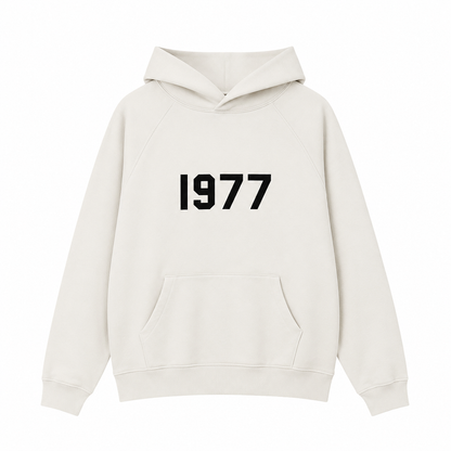 AMBERELLE 1977 Graphic Fleece Hoodie in black