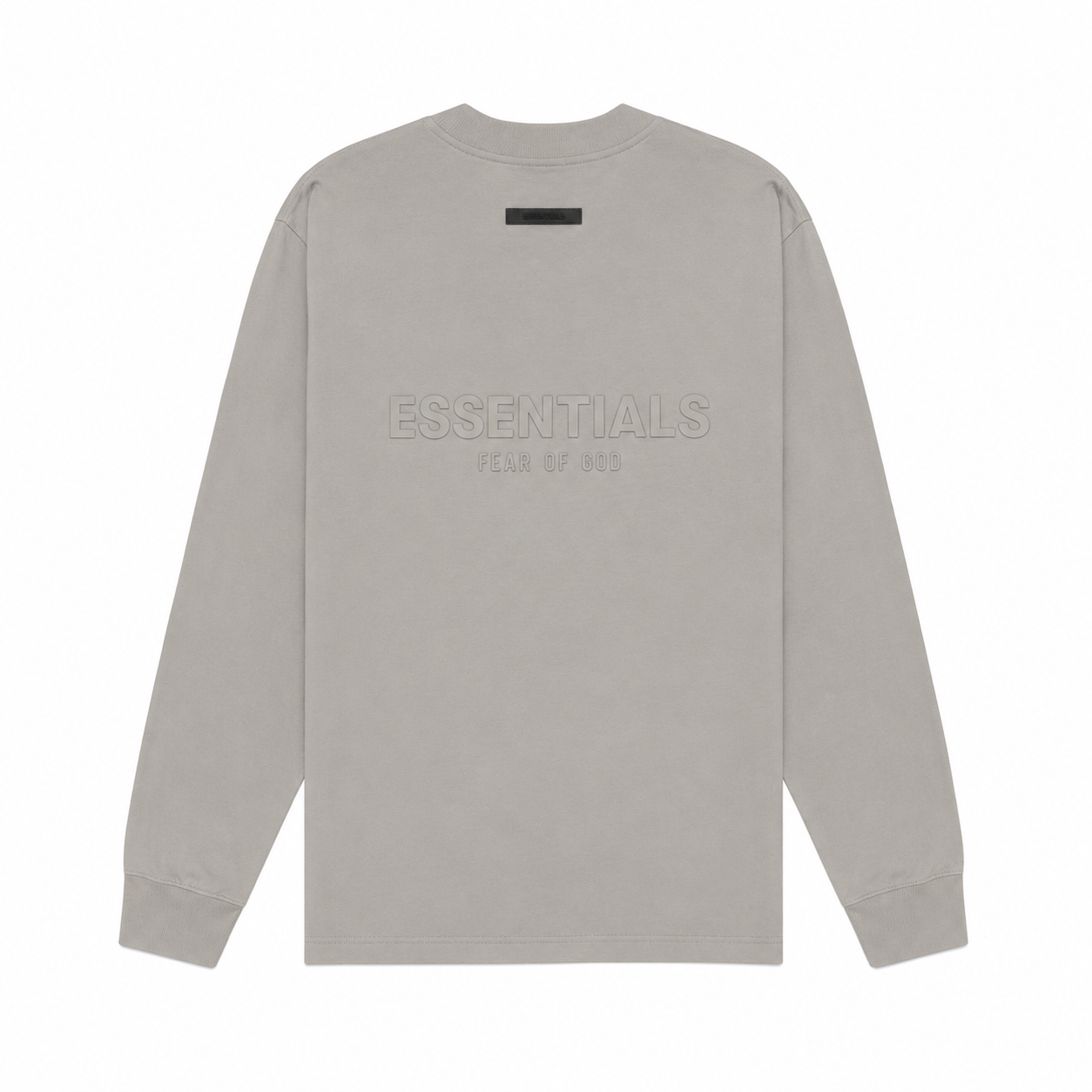 AMBERELLE Back Logo Long Sleeve Tee in dark taupe