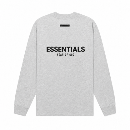 AMBERELLE Back Logo Long Sleeve Tee in dark taupe
