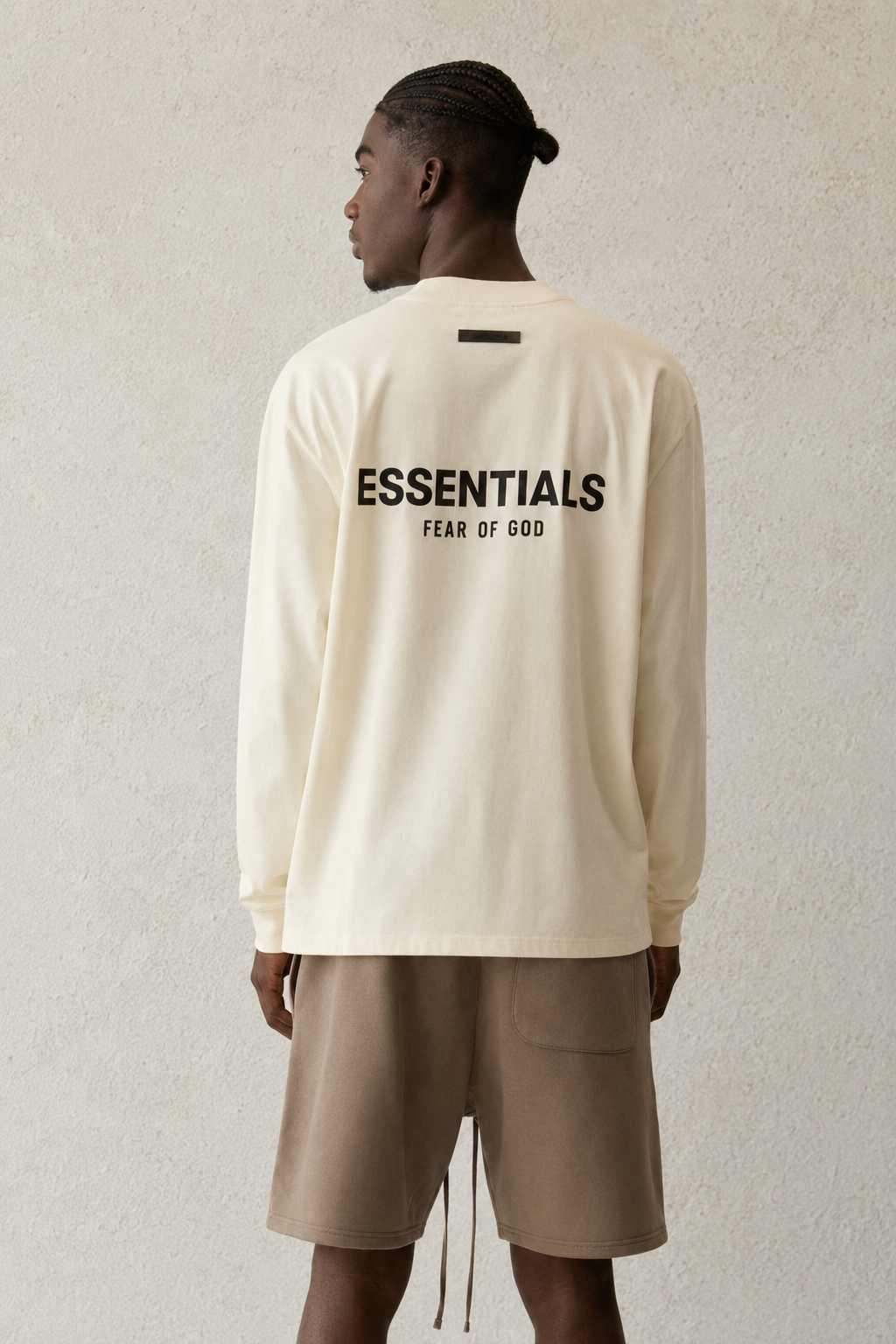 AMBERELLE Back Logo Long Sleeve Tee in gray