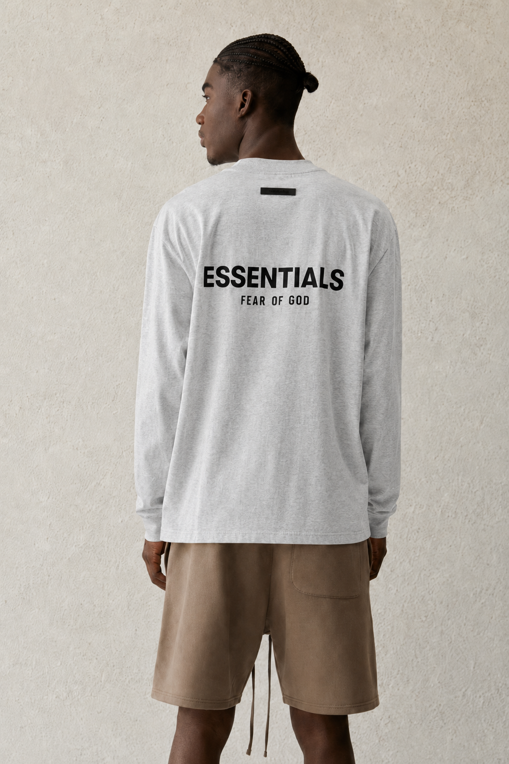 AMBERELLE Back Logo Long Sleeve Tee in gray