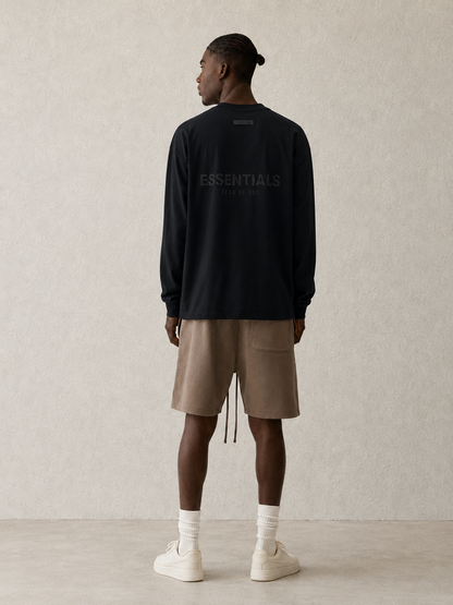 AMBERELLE Back Logo Long Sleeve Tee in gray