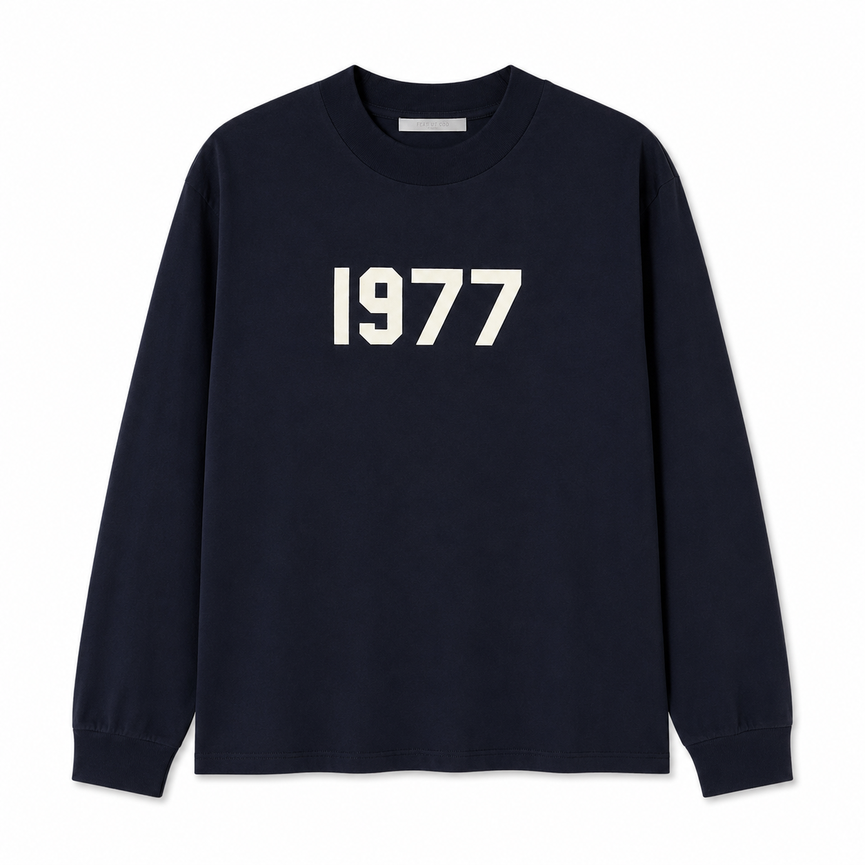 AMBERELLE 1977 Graphic Long Sleeve Tee in light heather grey