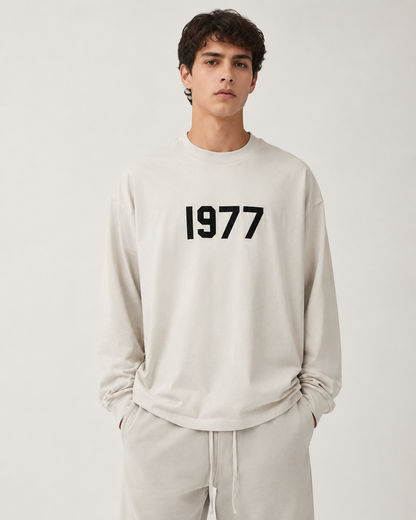 AMBERELLE 1977 Graphic Long Sleeve Tee in black
