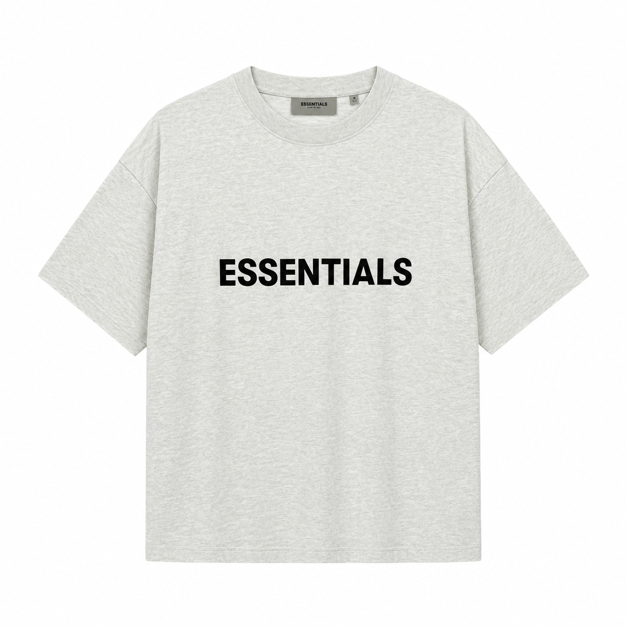 AMBERELLE Classic Logo Short Sleeve Tee in light heather grey