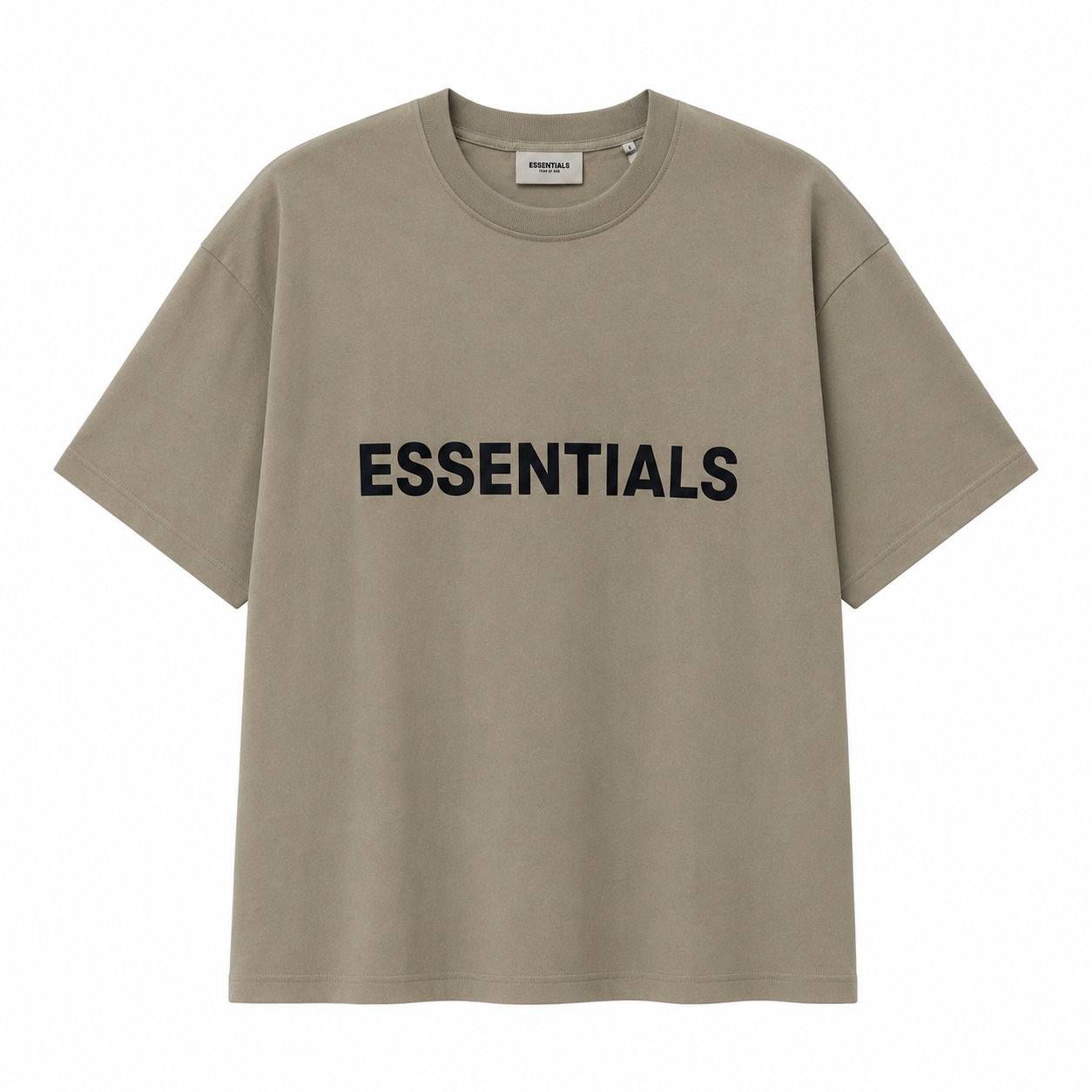 AMBERELLE Classic Logo Short Sleeve Tee in cream