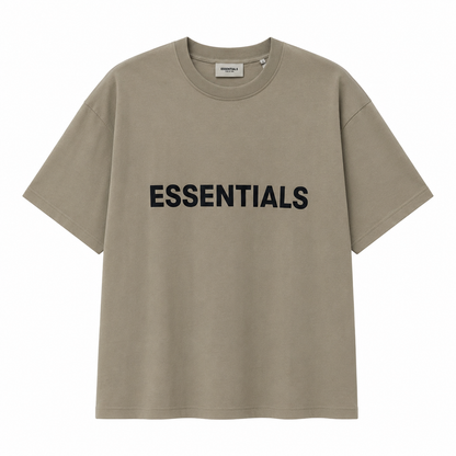 AMBERELLE Classic Logo Short Sleeve Tee in cream