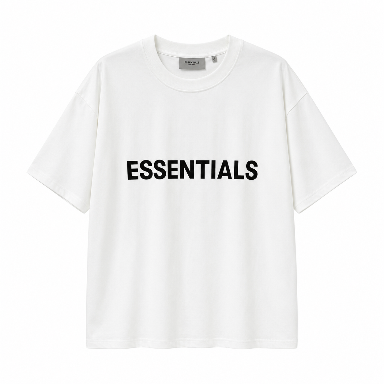 AMBERELLE Classic Logo Short Sleeve Tee in light heather grey