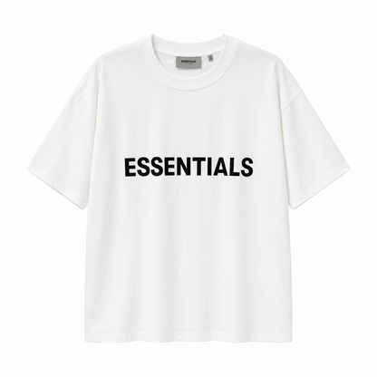 AMBERELLE Classic Logo Short Sleeve Tee in light heather grey