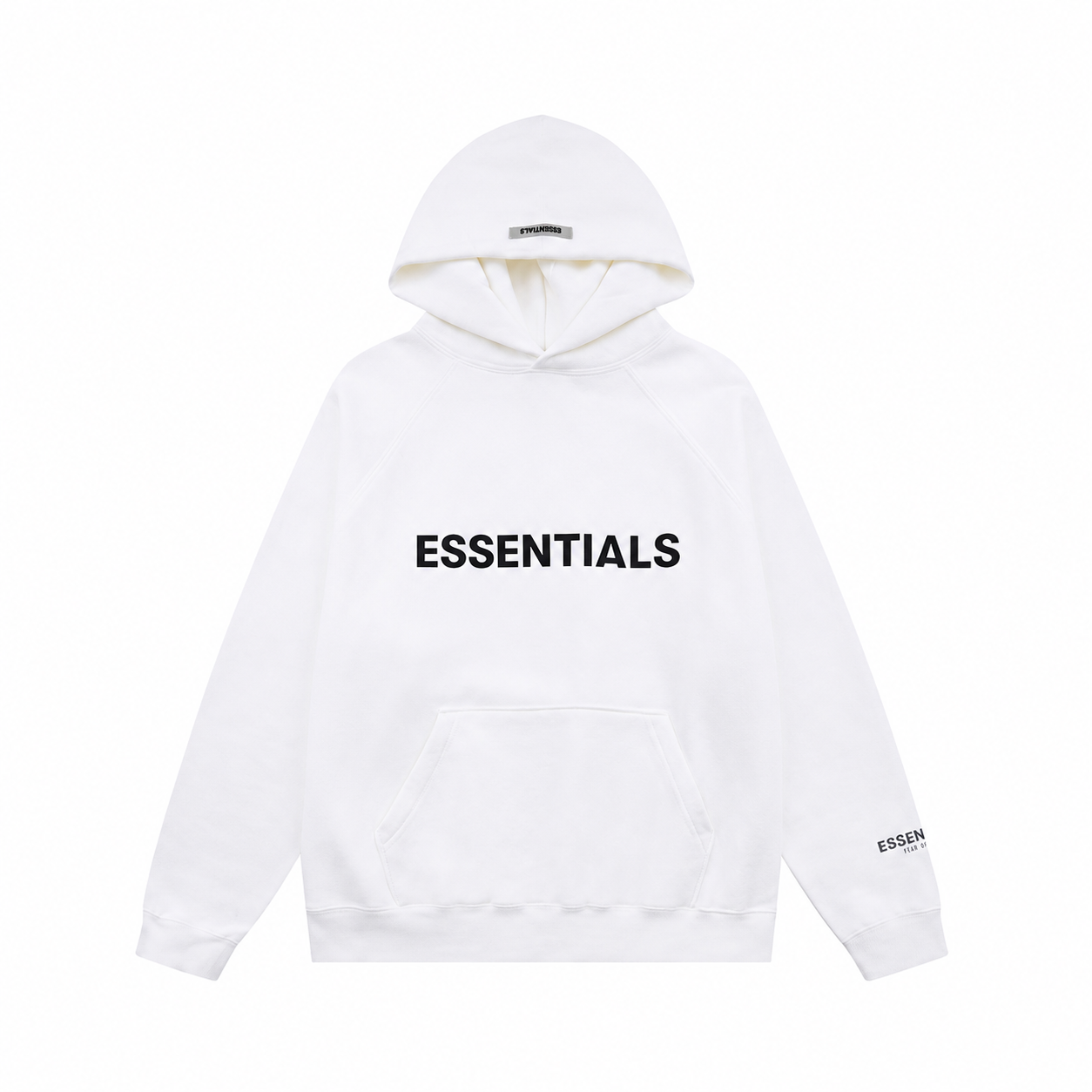 AMBERELLE 20FW Classic Logo Fleece Hoodie in beige