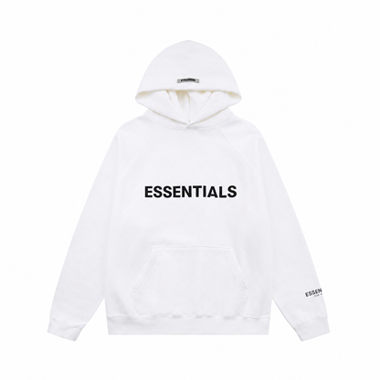 AMBERELLE 20FW Classic Logo Fleece Hoodie in beige
