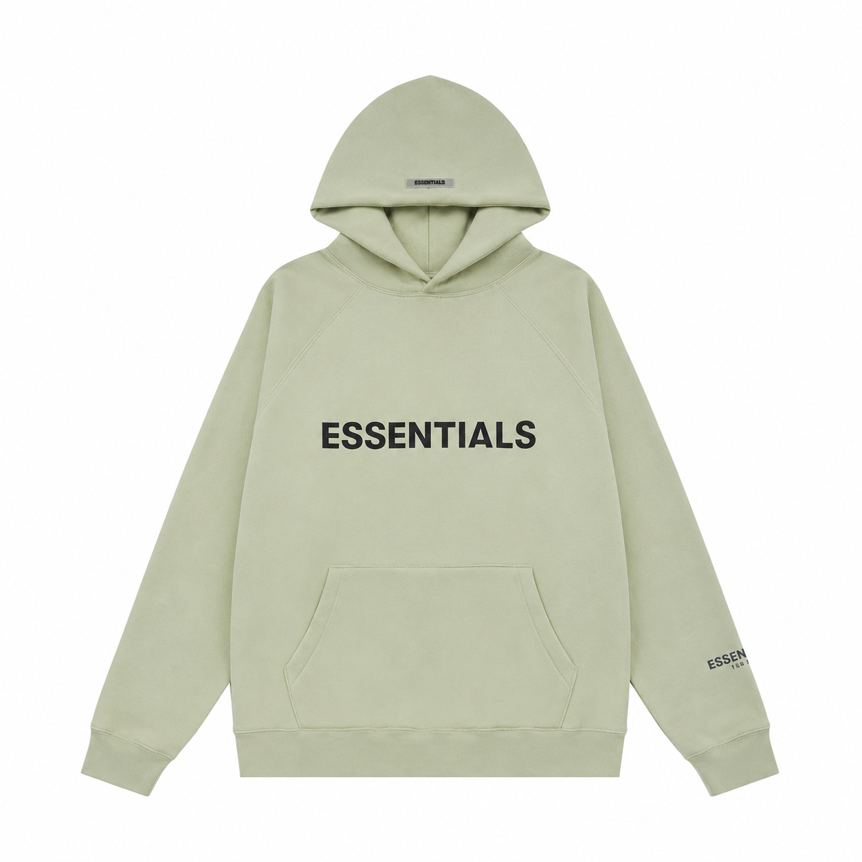AMBERELLE 20FW Classic Logo Fleece Hoodie in light heather grey