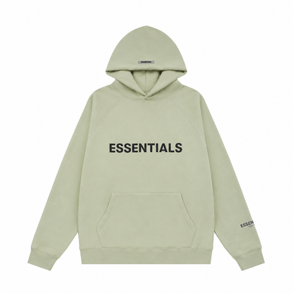 AMBERELLE 20FW Classic Logo Fleece Hoodie in light heather grey