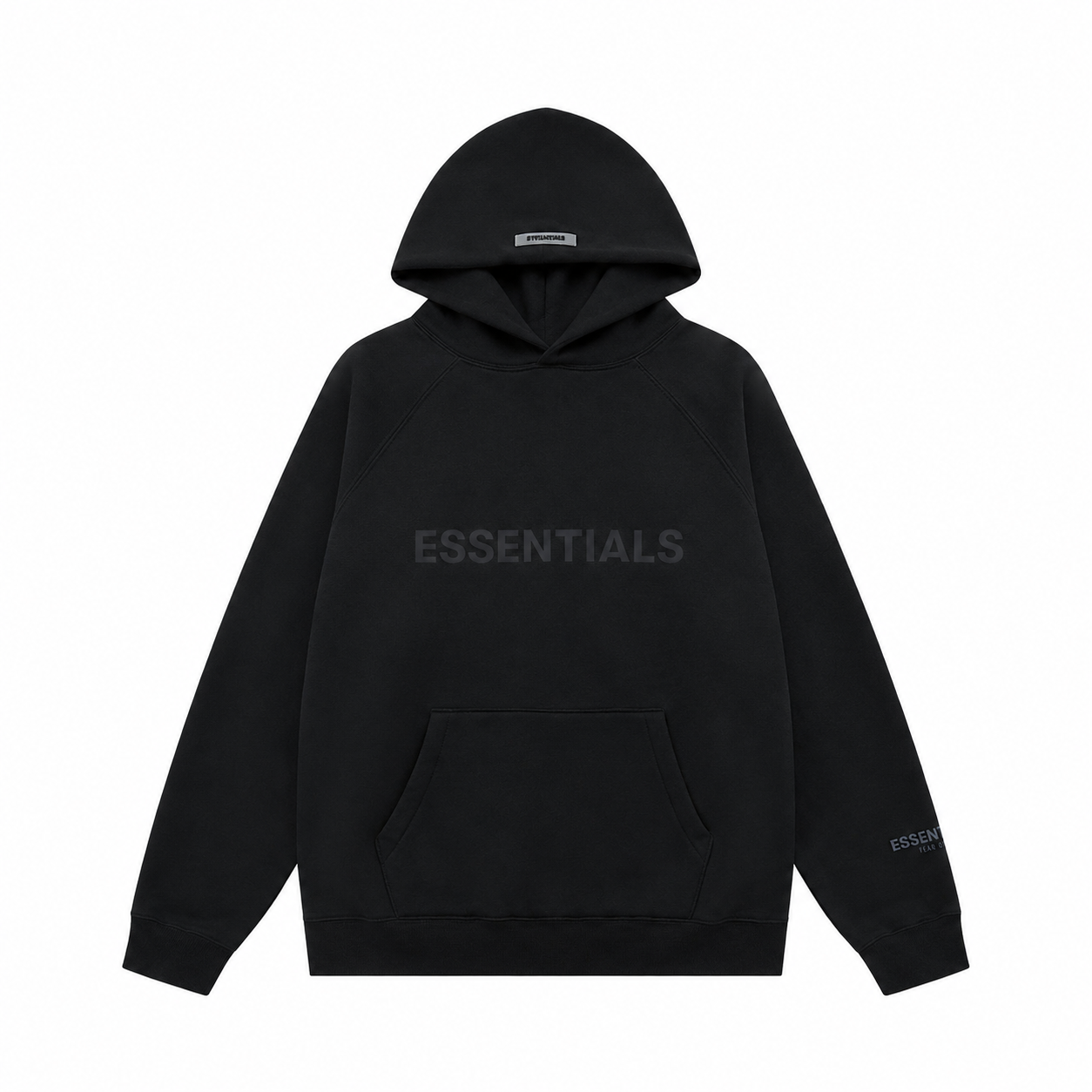 AMBERELLE 20FW Classic Logo Fleece Hoodie in cream
