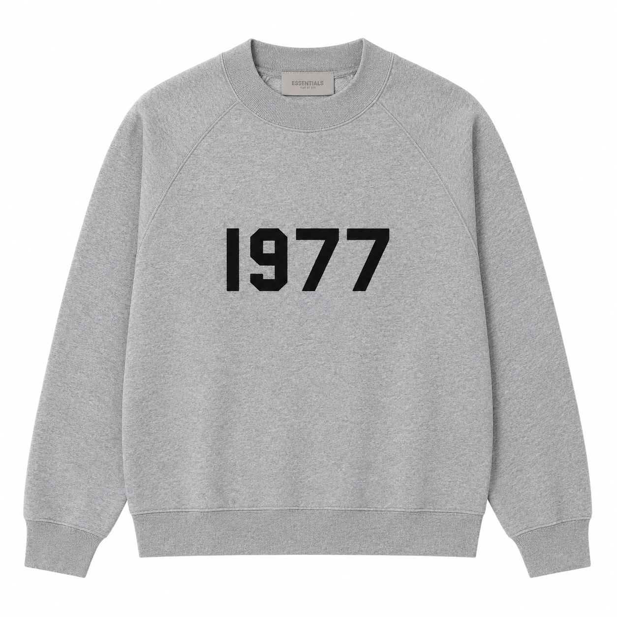 AMBERELLE 1977 Graphic Crewneck Sweatshirt in light heather grey