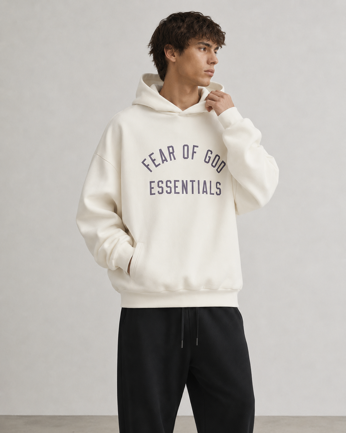 AMBERELLE Back to School Arc Letter Fleece Hoodie in green