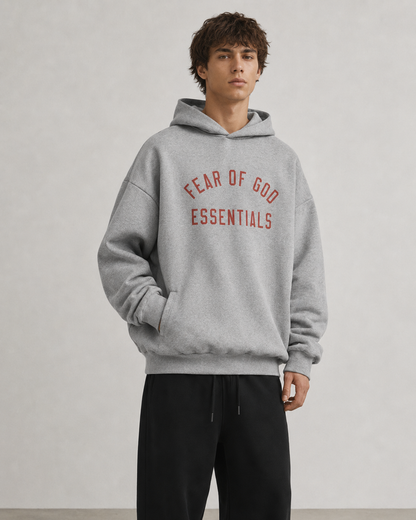 AMBERELLE Back to School Arc Letter Fleece Hoodie in black