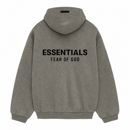 AMBERELLE Holiday Back Logo Fleece Hoodie in black