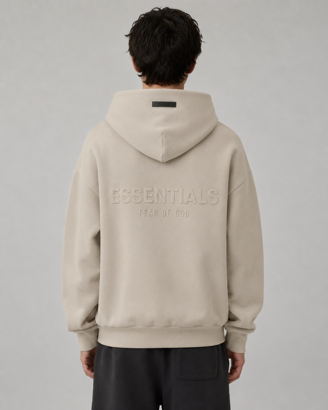 AMBERELLE SS25 Metallic Patch Back Logo Hoodie in black