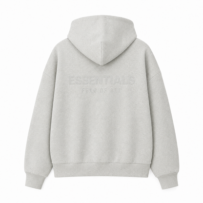 AMBERELLE SS25 Classic Full Zip Hoodie in light heather grey