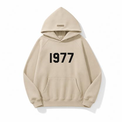 AMBERELLE 1977 Graphic Fleece Hoodie in pink