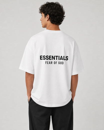 AMBERELLE Classic Back Logo T-Shirt in white