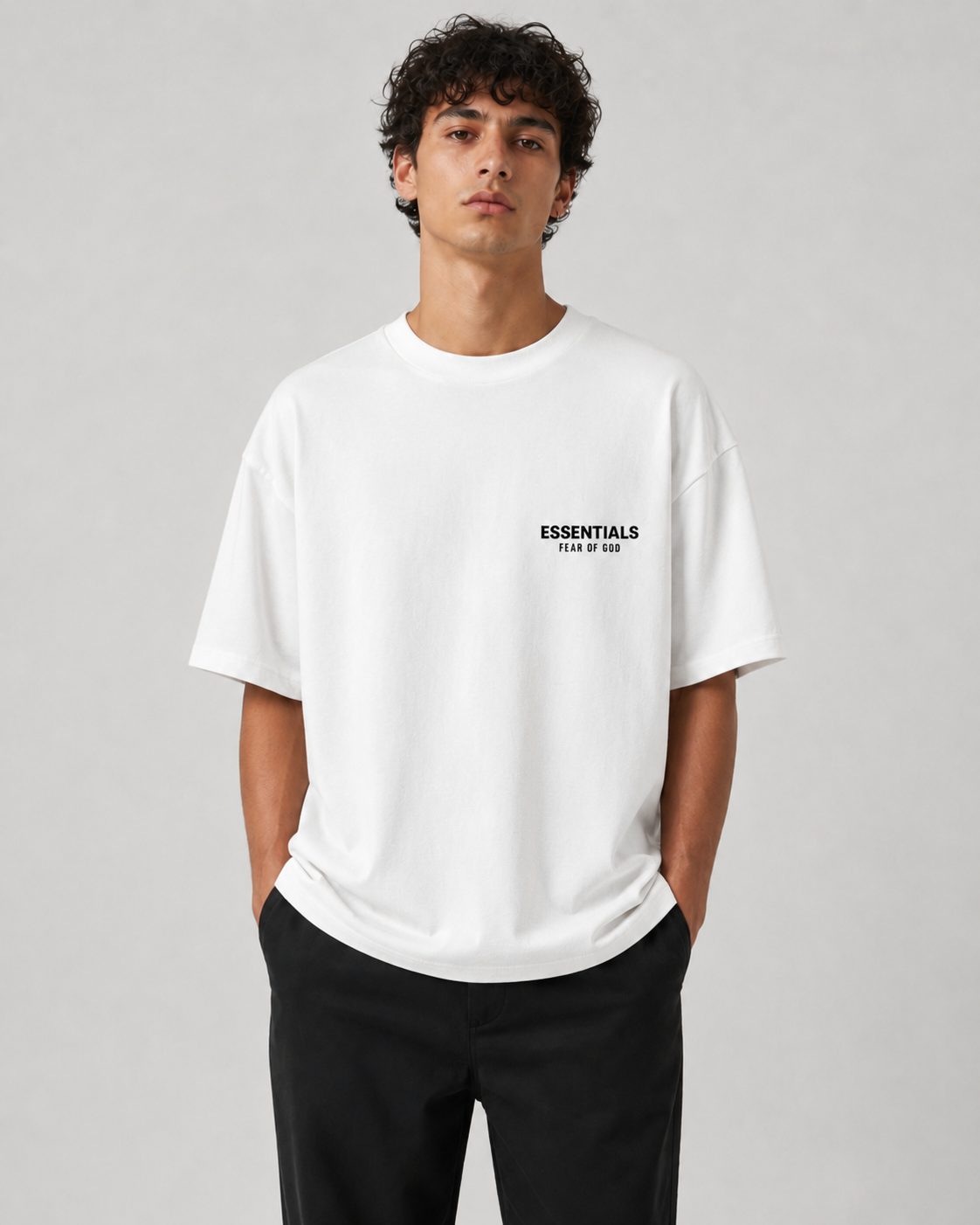 AMBERELLE Classic Back Logo T-Shirt in white