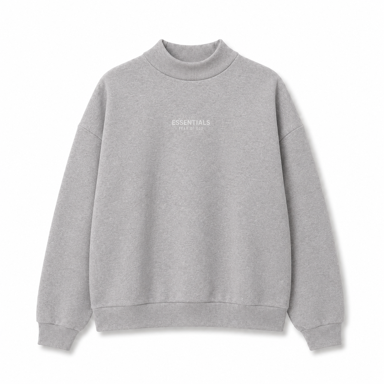 AMBERELLE Mock Neck Logo Sweatshirt in beige