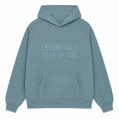 AMBERELLE Season 9 Tonal Logo Fleece Hoodie in gray