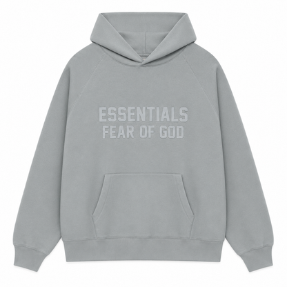 AMBERELLE Season 9 Tonal Logo Fleece Hoodie in gray