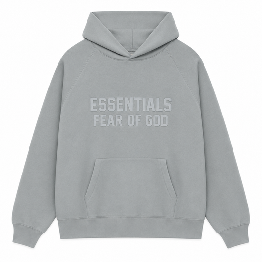 AMBERELLE Season 9 Tonal Logo Fleece Hoodie in gray