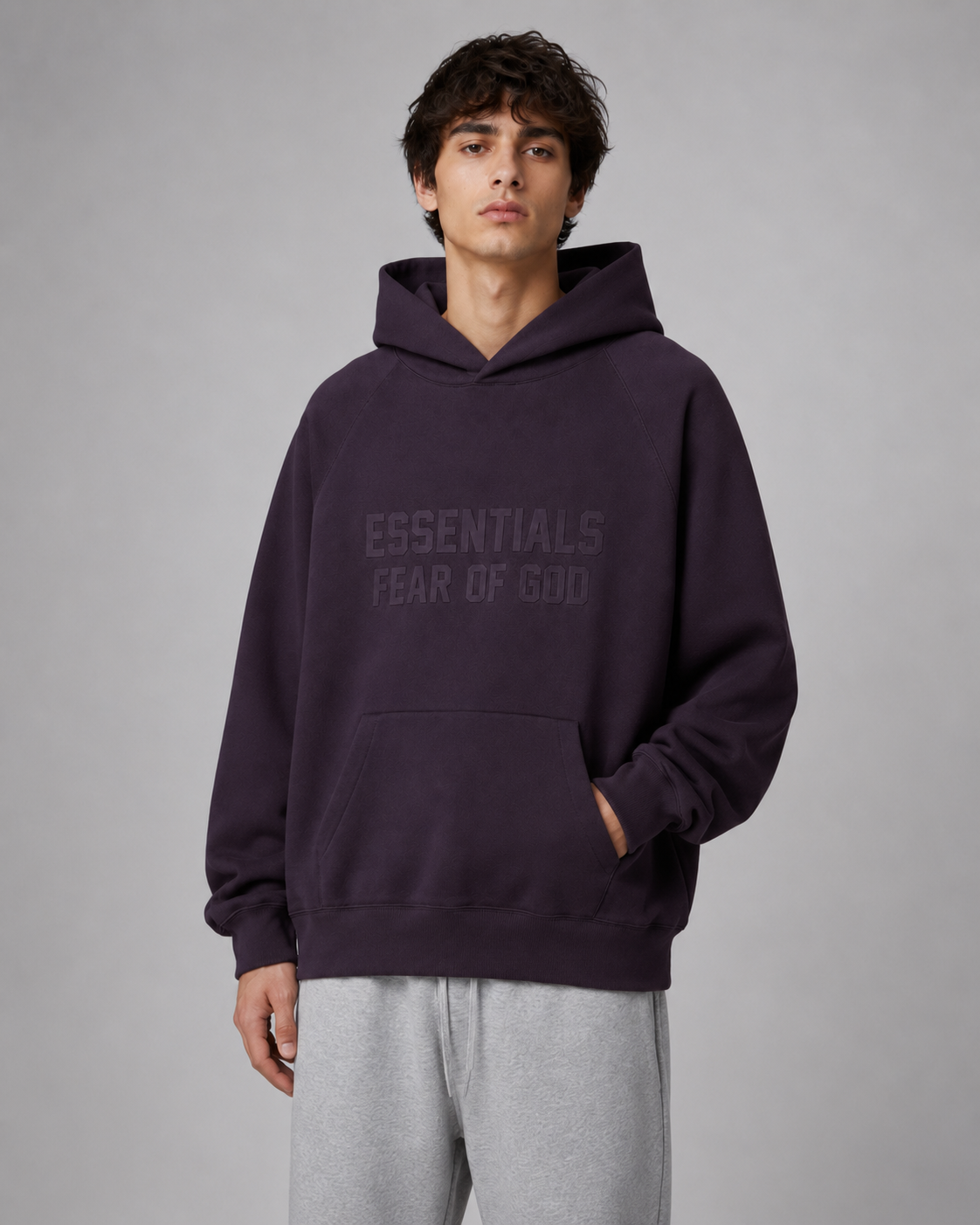 AMBERELLE Season 9 Tonal Logo Fleece Hoodie in black