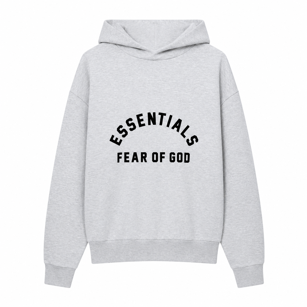 AMBERELLE Season 10 Arch Logo Fleece Hoodie in light heather grey