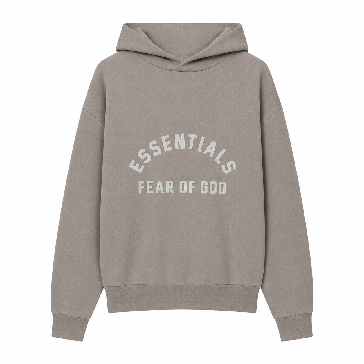 AMBERELLE Season 10 Arch Logo Fleece Hoodie in cream