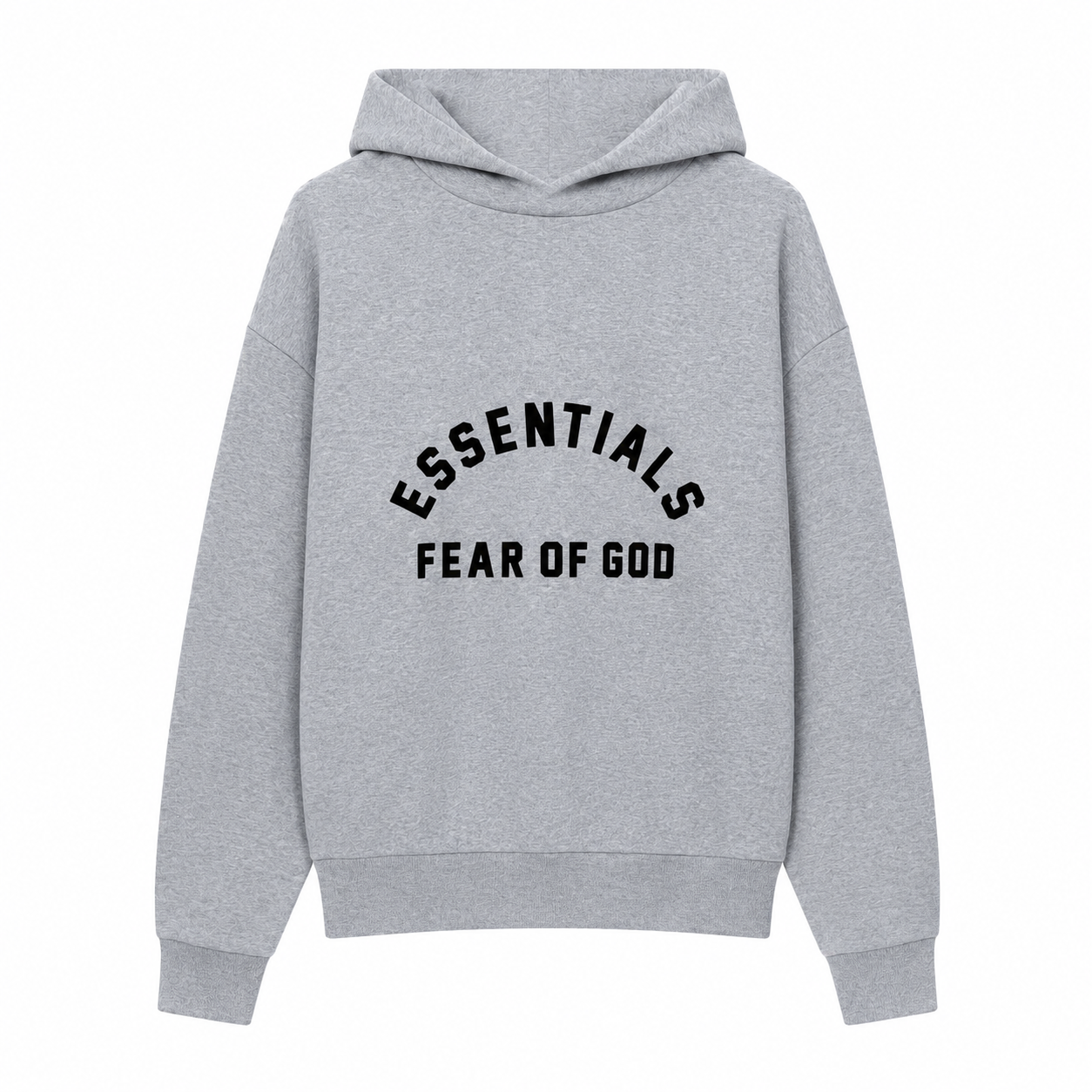 AMBERELLE Season 10 Arch Logo Fleece Hoodie in light heather grey