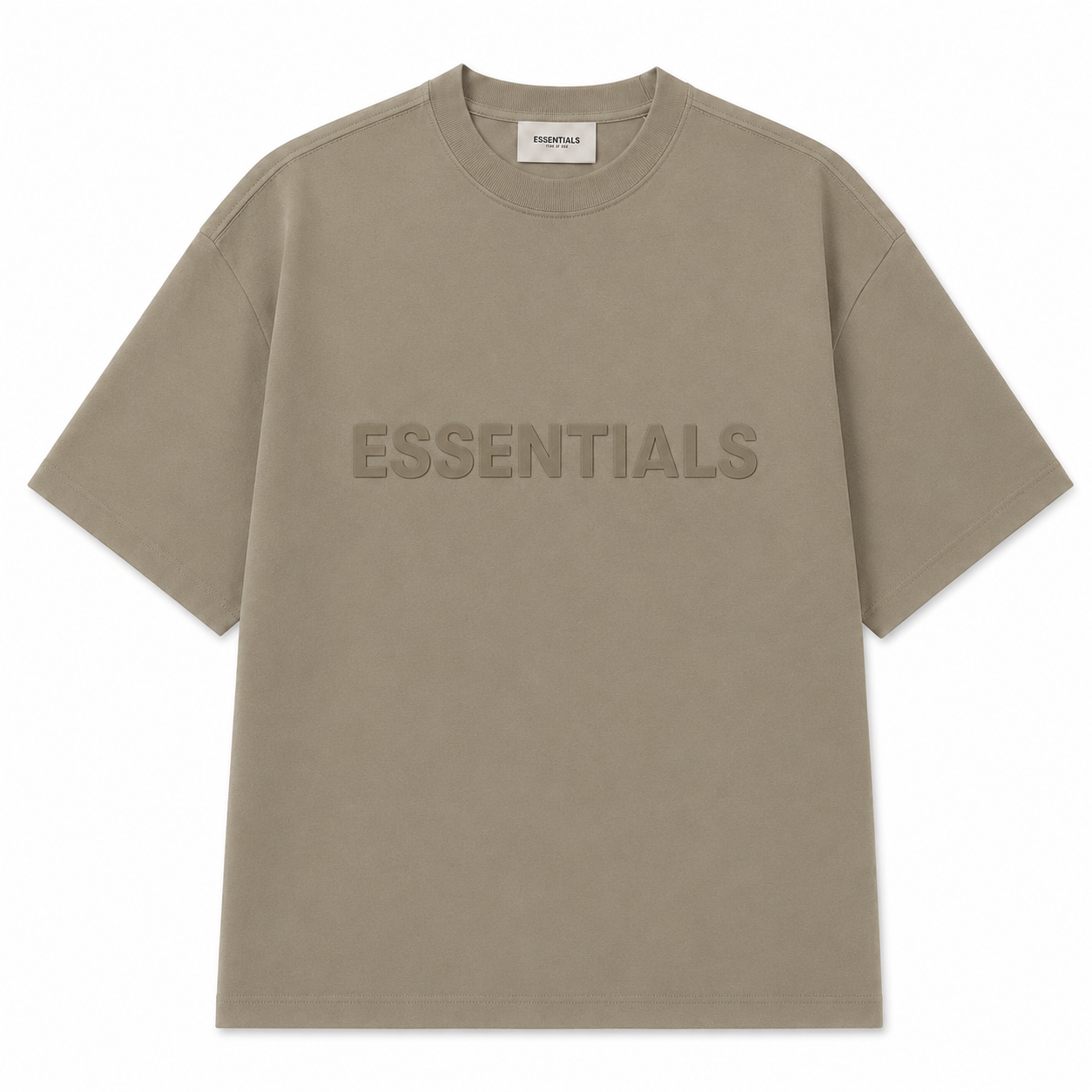 AMBERELLE Core Silicone Label Oversized T-Shirt in cream