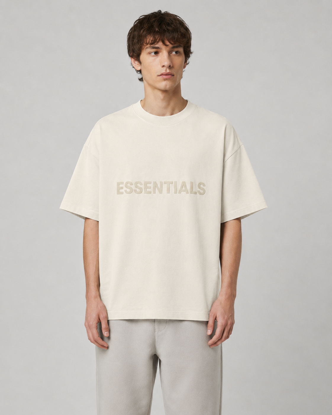 AMBERELLE Core Silicone Label Oversized T-Shirt in black