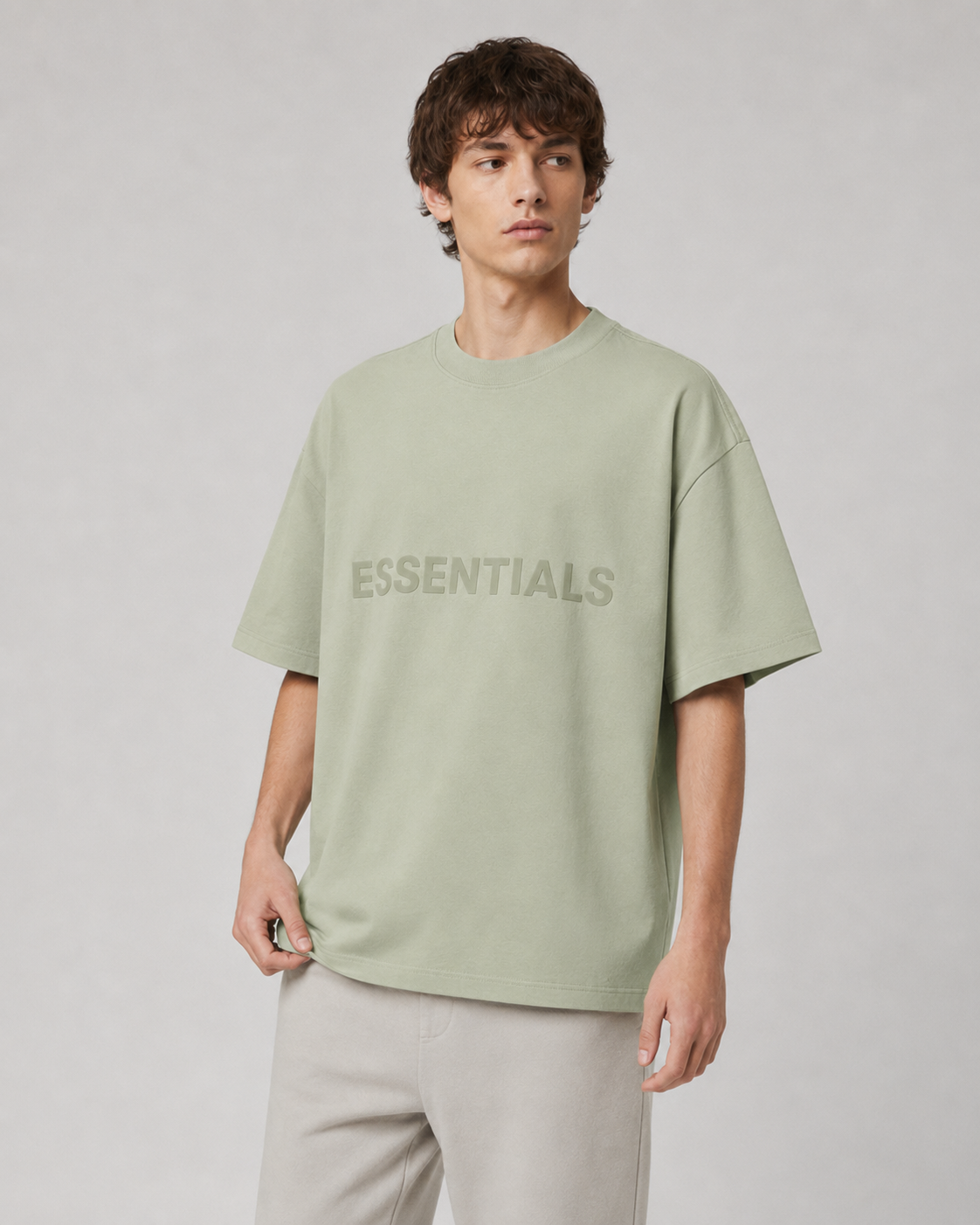 AMBERELLE Core Silicone Label Oversized T-Shirt in black