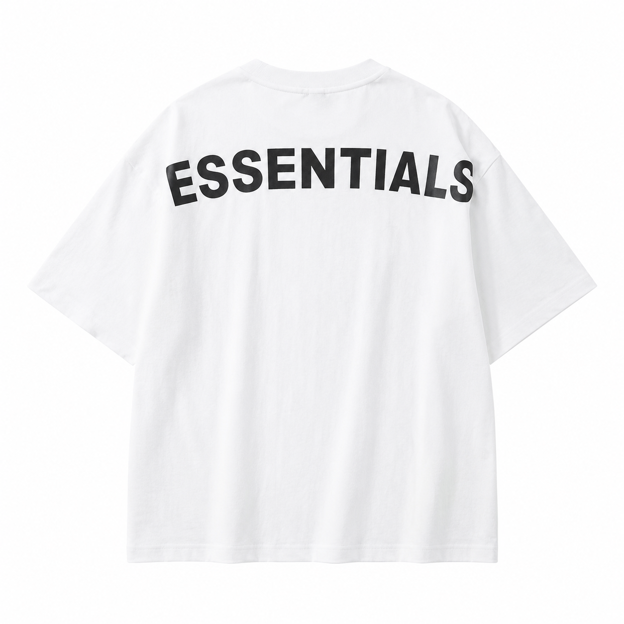 AMBERELLE Reflective Back Logo Oversized T-Shirt in white