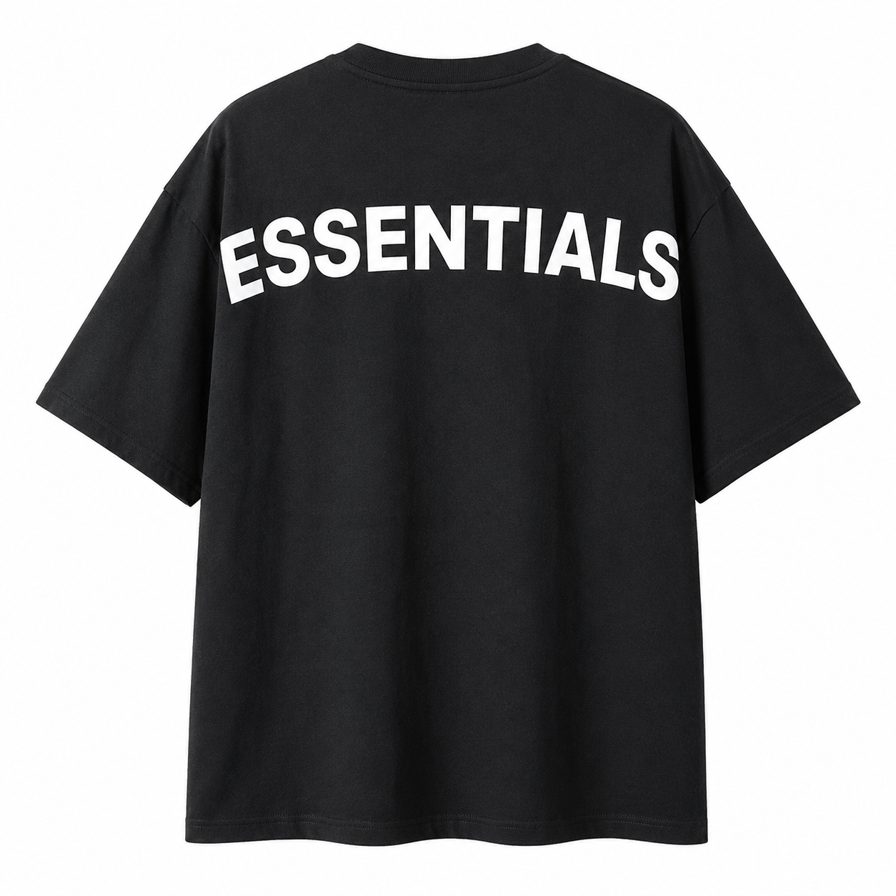AMBERELLE Reflective Back Logo Oversized T-Shirt in white