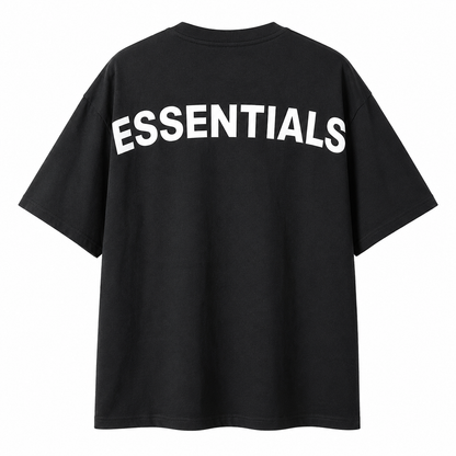 AMBERELLE Reflective Back Logo Oversized T-Shirt in white