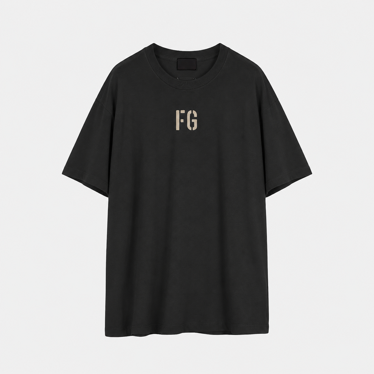 AMBERELLE Varsity Letter Oversized Short Sleeve T-Shirt in cream