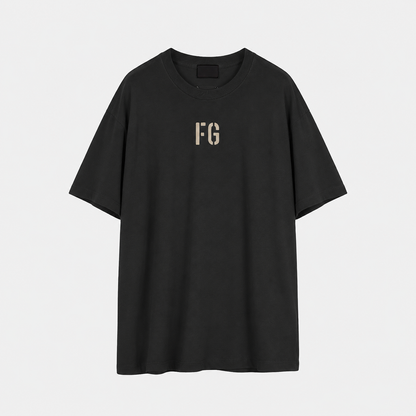 AMBERELLE Varsity Letter Oversized Short Sleeve T-Shirt in cream