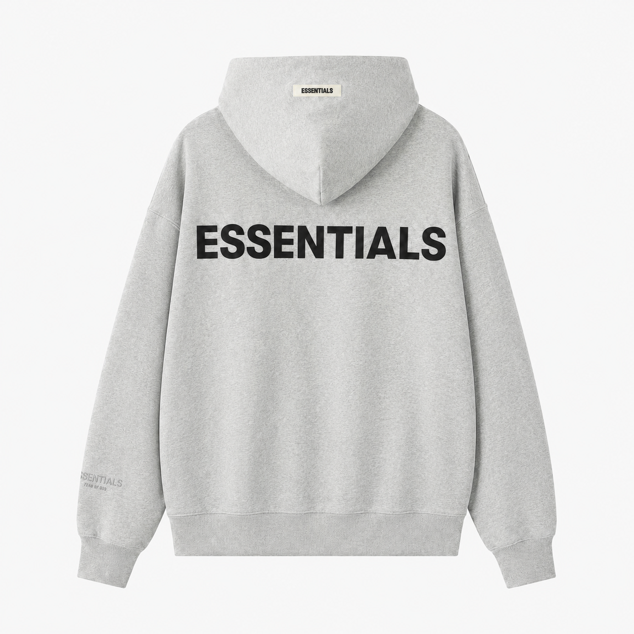 AMBERELLE Back Logo Oversized Fleece Hoodie in white