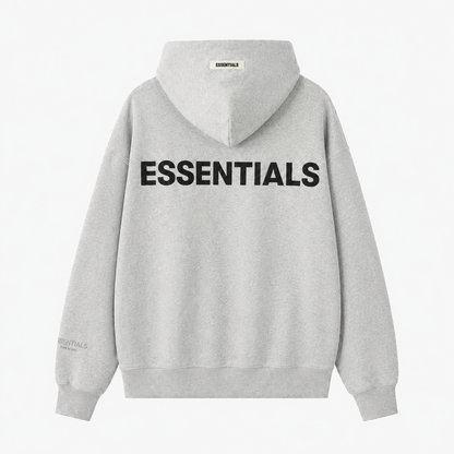 AMBERELLE Back Logo Oversized Fleece Hoodie in white