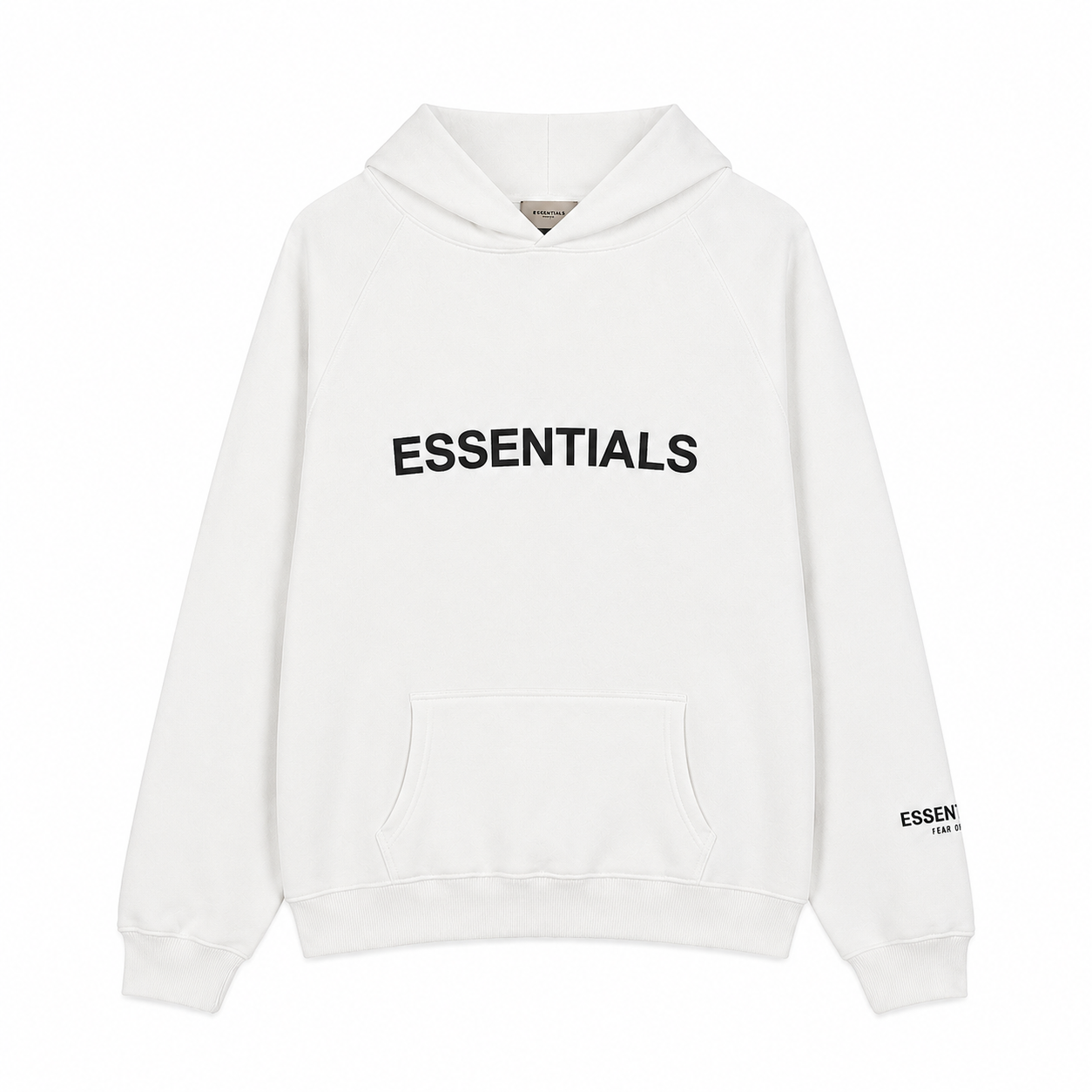 AMBERELLE Side Logo Oversized Fleece Hoodie in white
