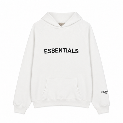 AMBERELLE Side Logo Oversized Fleece Hoodie in white